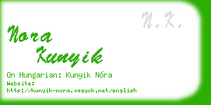 nora kunyik business card