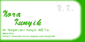 nora kunyik business card